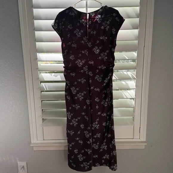 A New Day Brown and Blue Floral Midi Dress - Picture 5 of 5